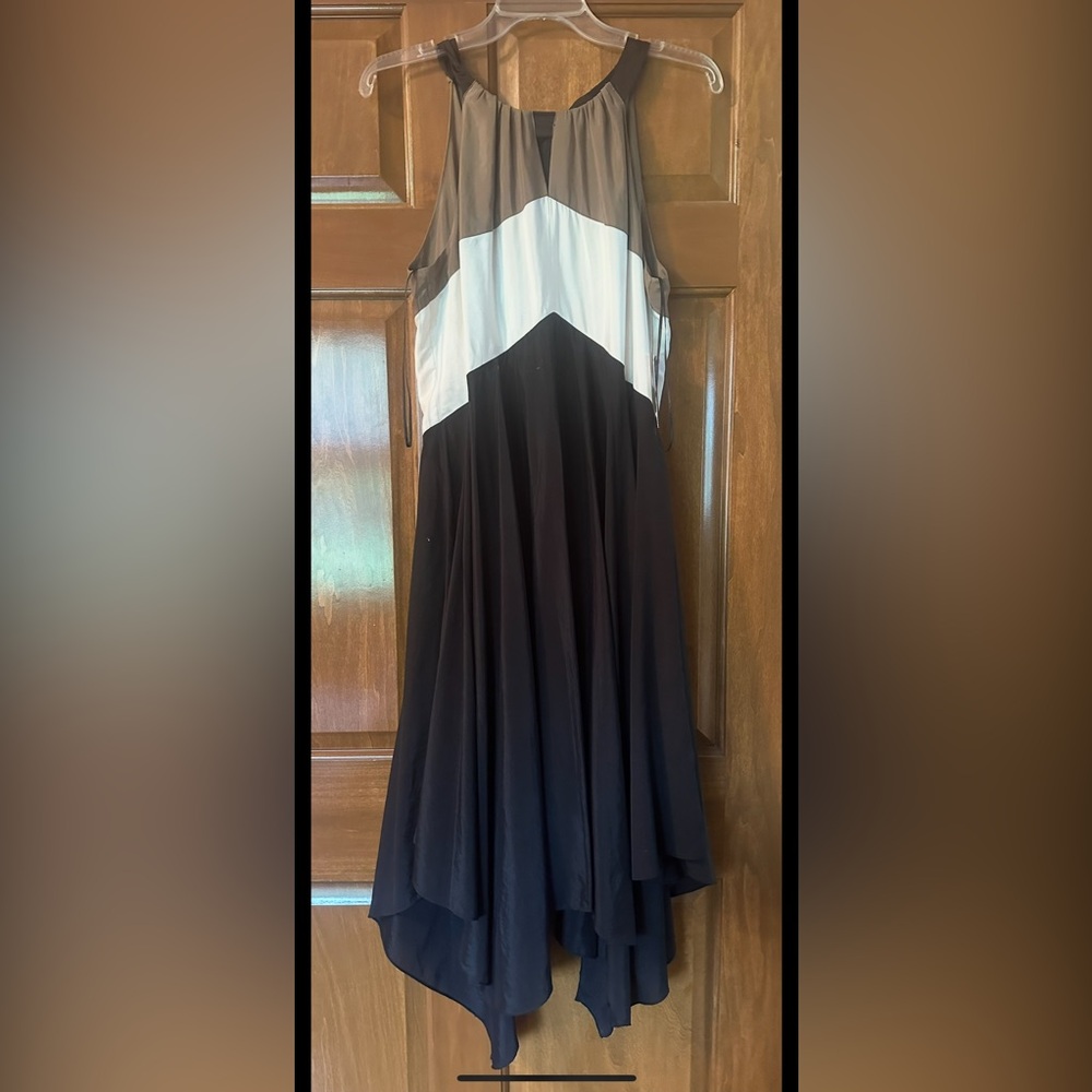 Vince Camuto Black, Copper, and Cream Dress. Size 8. NWT!